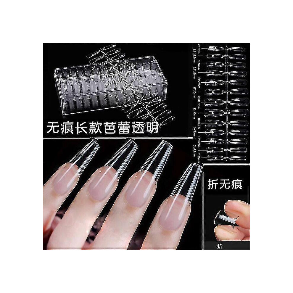 230pcs Transparent Nail Enhancement Traceless Ultra-thin False Nail Patch Full Paste Half Paste Natural Extension