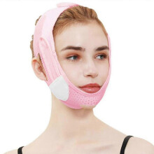 (Pink) Face Lifting Belt V Line Bandage Facial Slimming Strap Face Shaper Strap