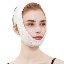 (White) Face Lifting Belt V Line Bandage Facial Slimming Strap Face Shaper Strap