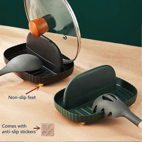 Spoon Rest for Kitchen Counter Lid Holder, Cooking Ladle/spatula/spoon 2