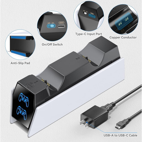 PS5 Controller Charger PS5 Accessories Kits 2