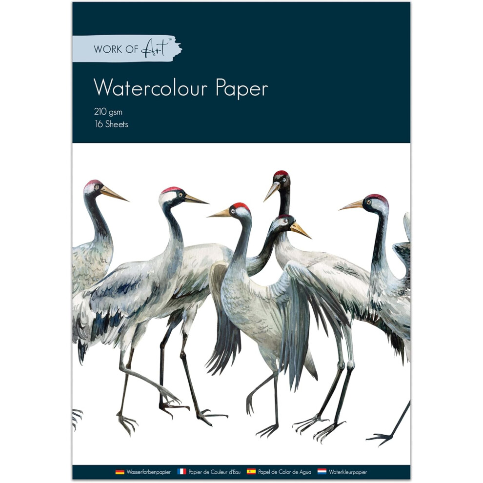 Watercolour Paper Pad A4 16 Sheets of 210gsm Artist Quality