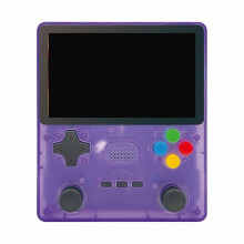 (Transparent purple) R39s Handheld Games Consoles, with Fully Open-Source Emuelec 4.3 System, 4-inch IPS Screen, 64G TF Card 10000 Retro Games, Retro Handheld Gaming Conso