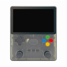 (Transparent black) R39s Handheld Games Consoles, with Fully Open-Source Emuelec 4.3 System, 4-inch IPS Screen, 64G TF Card 10000 Retro Games, Retro Handheld Gaming Conso