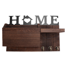 Estante de almacenamiento de madera para pared, soporte para llaves, para el hogar, plantas y correo