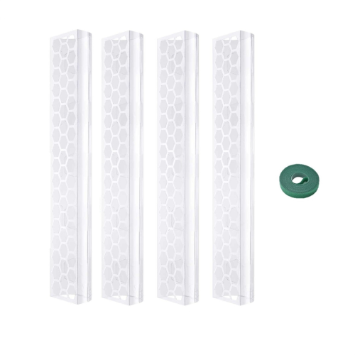 4 Pcs 17 Inch Plastic Moss Pole for Plants Monstera,Designed Specifically Climbing Plants, Stackable Plant Support