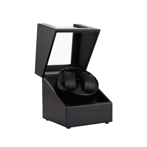 Double Watch Winder for Automatic Watches Leather Box 2 Slots Men