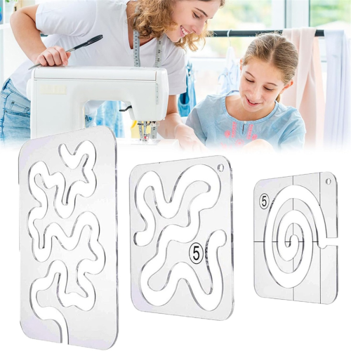 Utilizzo di modelli per quilting Righelli: per macchina - Modello a movimento libero, Righelli per quilting 2
