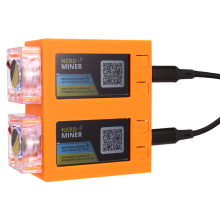 Para NerdMiner V2 Miner 78KH/Sx2 Pantalla Dual BTC Solo Lottery Bitcoin Nerd con Ventilador Luminoso, D