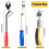 3Pcs Staple Remover, Heavy Duty Upholstery Puller Tool with Ergonomic Handle, -Puller Nail A 4