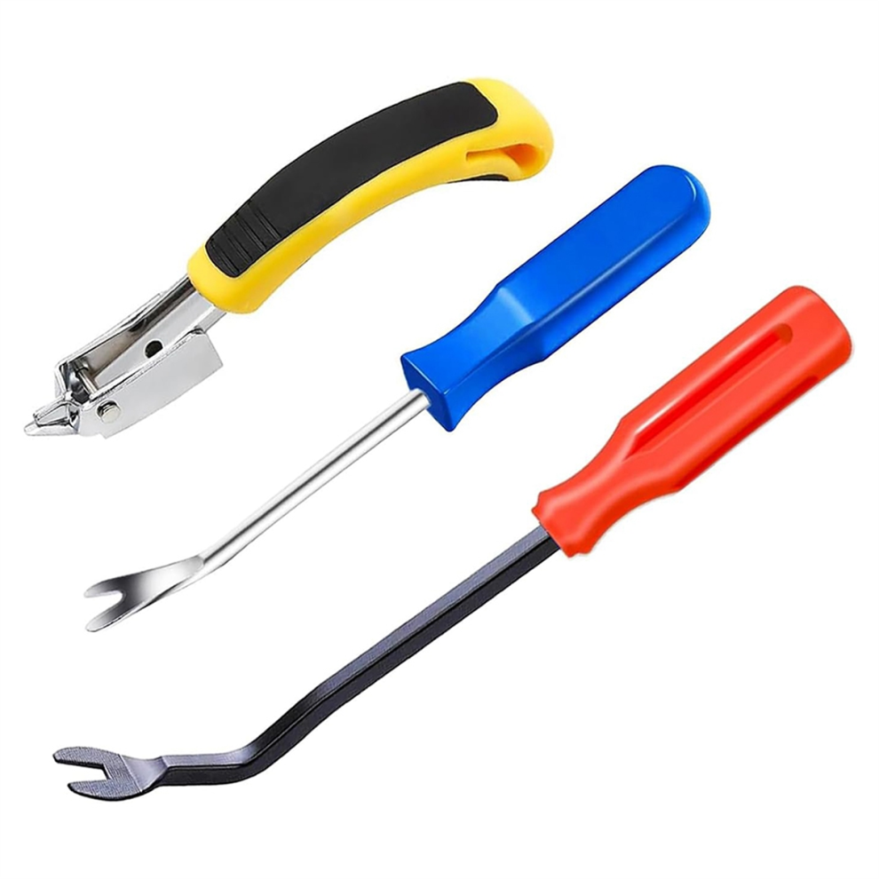 Quitagrapas De 3 Piezas, Herramienta Resistente Para TapiceríA Con Mango ErgonóMico, Extractor De Clavos A-image