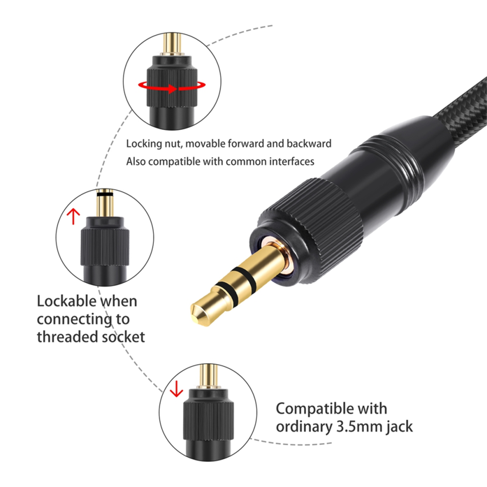 Xlr To 3.5Mm Audio Cable Microphone Balanced Analog Cord With Lock For Computer Phone Speaker Amplifier 300Cm 4852884969999