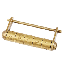 Cadeado de combinação vintage com alfabeto para caixa de joias adequado para gaveta de mala de madeira