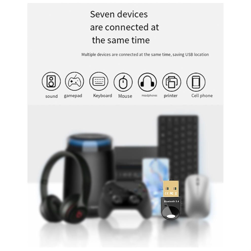 Wireless Bluetooth Adapter For Pc 5.4 Usb Dongle Receiver Speaker Mouse Keyboard Transmitter-A 4852884970605