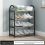 Scarpiera, mobiletto per ingresso e porta d'ingresso, mobiletto a 4 ripiani, facile da installare, rosa 3