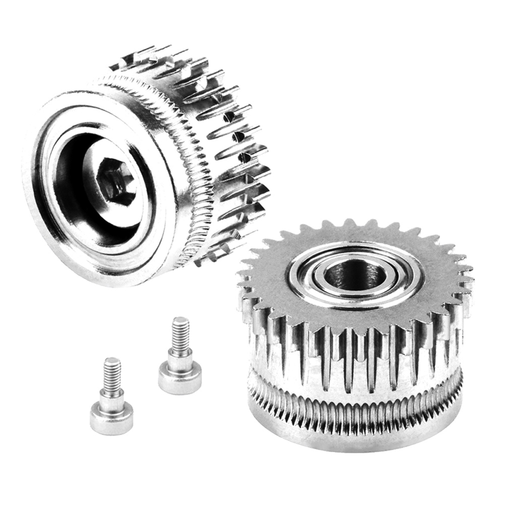 2Pcs For K1 K1c Max Extruder Accessories All Metal Filament Gear 3D Printer Two Extrusion Kit 4852884971701