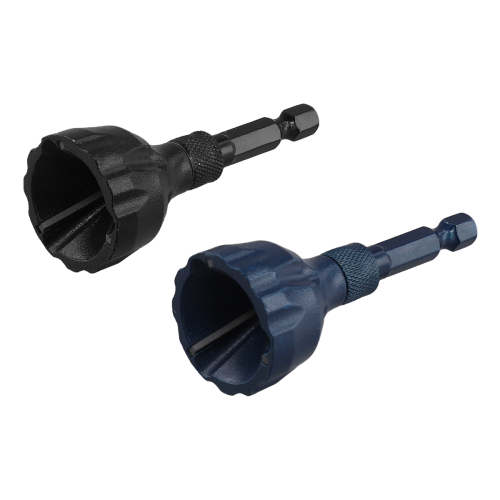 2Pcs Tungsten Carbide Deburring External Chamfer Tool 1/8in-3/4in(3mm-20mm), Chamfering Drill Bit(Black+Blue) 2