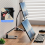 Support d'écran portable réglable et pivotant à 360, support de tablette compatible avec pince de bureau 7