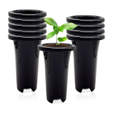 10 stuks plastic diepe plantenkwekerijpotten, dikke stabiele hoge boom herbruikbare zaailingcontainer