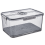 Bread Box Airtight Boxes for Kitchen Counter, Time Recording Storage Container with Lid, Holder 1