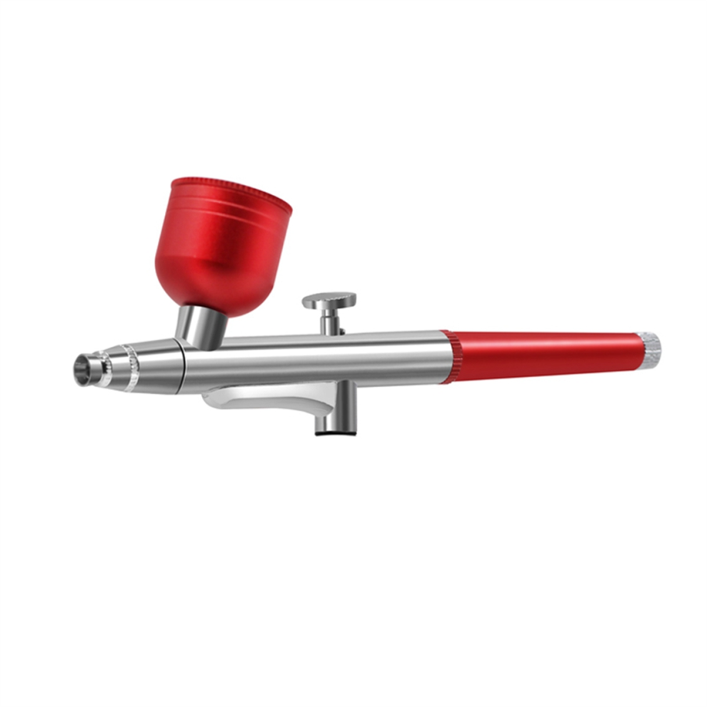 Portable Single Action Airbrush 0.3Mm Nozzles Pen For Model Cake Nail Car Painting Beauty Inkjet-Red 4852884978199