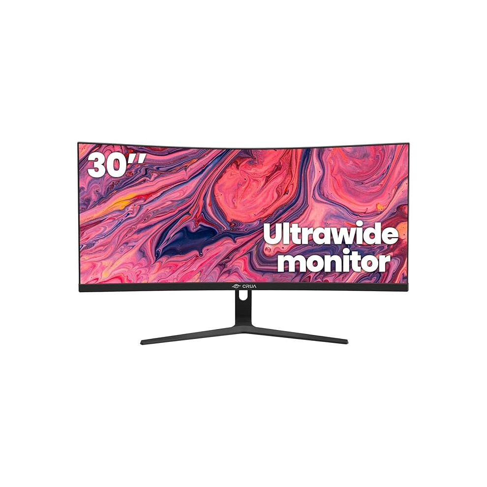 Crua 30Inch Ultrawide Curved Monitor, 21:9 Wfhd(2560X1080p) Va Computer Monitor, 99% Srgb 100Hz 1500R Pc Monitors
