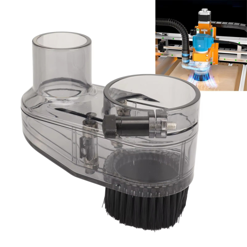 CNC Router Dust Shoe 52mm Diameter Clear CNC Dust Boot 2
