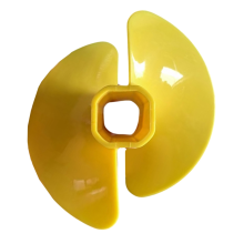Ice Auger Bit Fan Blade Nylon Drill with Adapter 6 inch Yellow