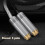 Female Jack Audio Plug 4.4mm 5Pole Metal Adapter for Headphone Silver 4