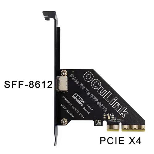 PCIe 4.0 X4 to Oculink SFF8611/8612 Expansion Card for Win/Linux 2