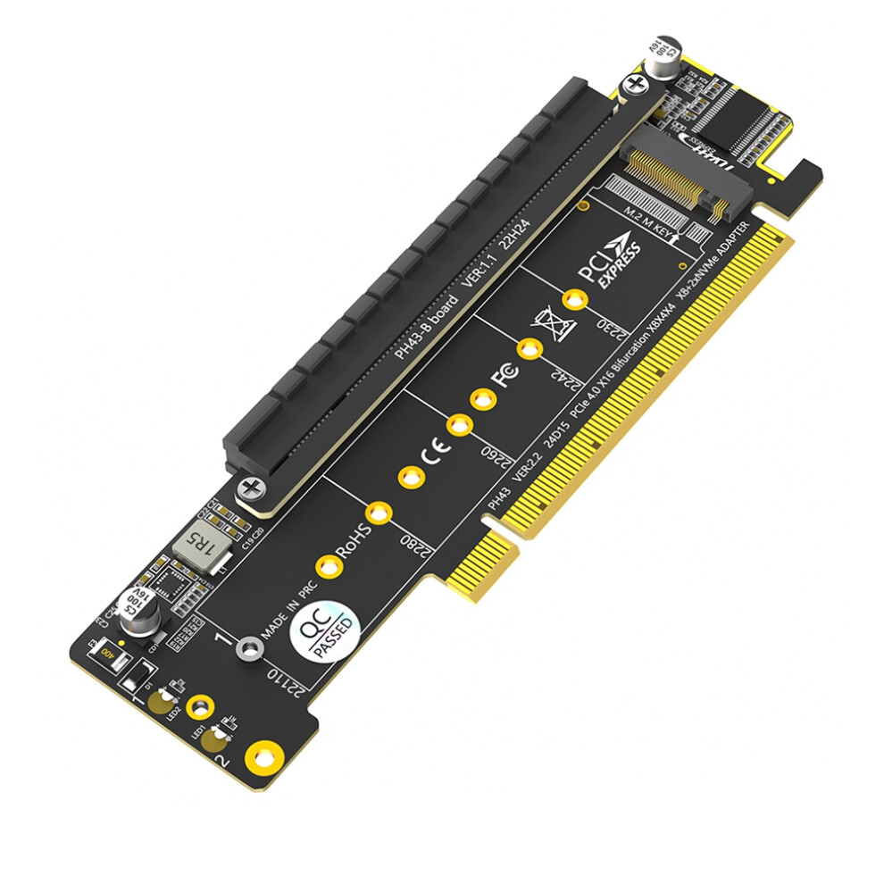 Photos - Cable (video, audio, USB) Dual NVMe PCIe Adapter, for M.2 NVMe SSD Adapter