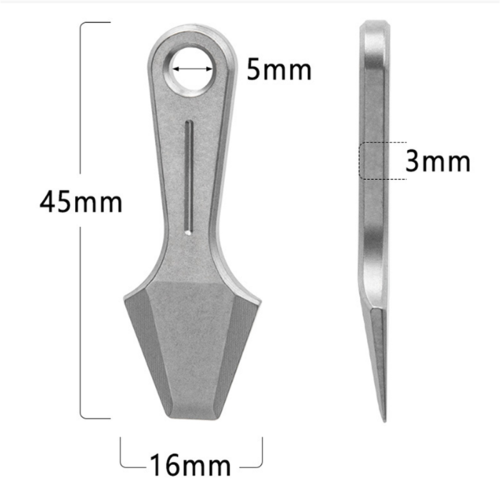 Κρεμαστό μπρελόκ EDC Pry Bar Mini από κράμα τιτανίου 2