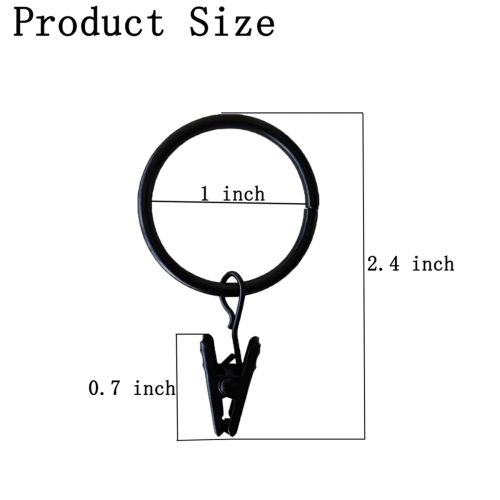Window Clip Rings Window Clip Rings Black Curtain Hooks Hangers Clip Rings on OnBuy