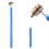 Slanting Fine Line Paint Pen Set 0,7/0,5/0,4mm Heavy Fine Brass Tip 3