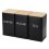 3Pcs Three-Piece Sealed Cans Simple Style Bamboo Lid,Black 1