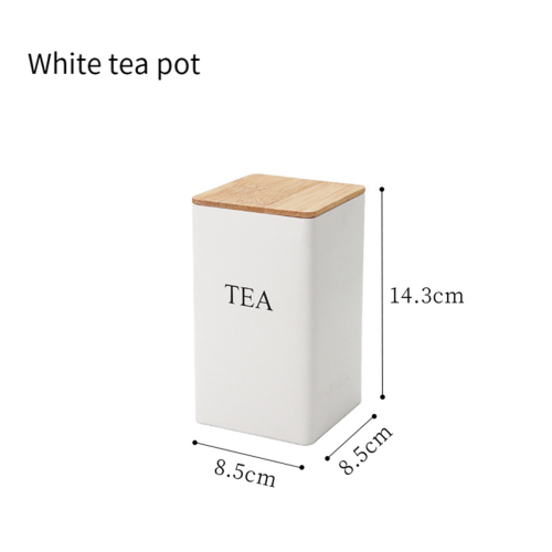 3Pcs Three-Piece Sealed Cans Simple Style Bamboo Lid,Black 1