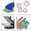 120Pcs Square Sublimation Keyring Blanks Set for DIY Keychain & Craft 5
