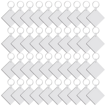120Pcs Square Sublimation Keyring Blanks Set for DIY Keychain & Craft