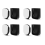 Magnetic Remote Control Holder Wall Mount, 4 Pair Black 1