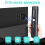 Magnetic Remote Control Holder Wall Mount, 4 Pair Black 4