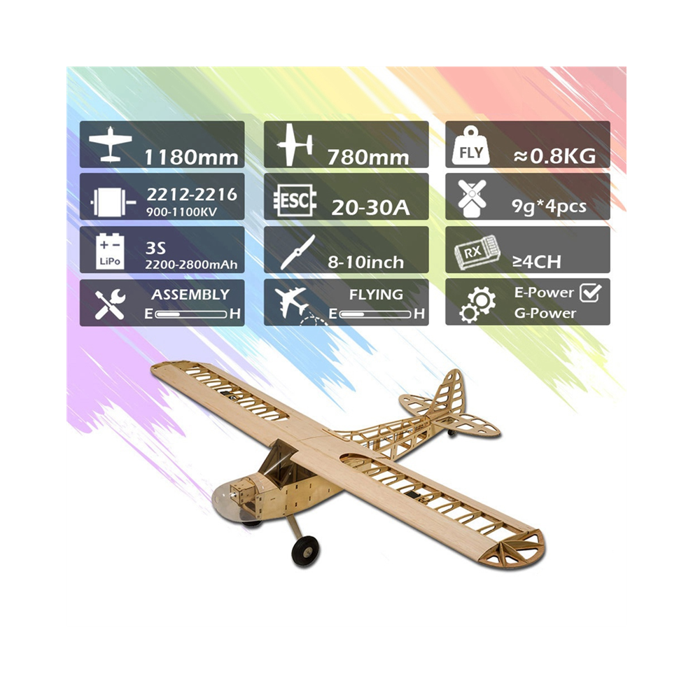 Merkkitön Rc Airplane 1.2M 30E 4Ch Rc Aircraft Kit/Pnp Version Diy Flying Model