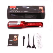 Hair Split Ends Trimmer Remover Damaged Hair Red EU Plug