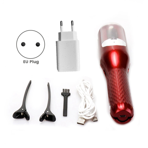 Hair Split Ends Trimmer Remover Damaged Hair Red EU Plug 1
