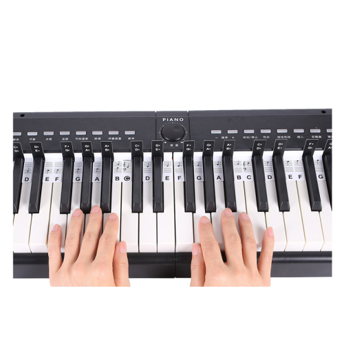Removable Piano KEY Labels Piano Keyboard Stickers Black+White 2