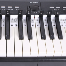 Etichette rimovibili per tasti del pianoforte Adesivi per tastiera del pianoforte Nero+Bianco