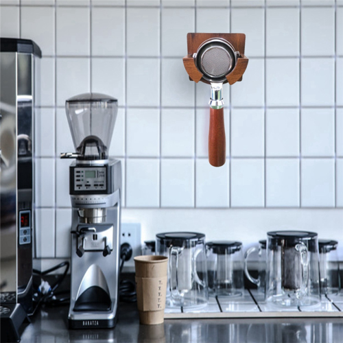 Coffee Portafilter 51MM-58MM Wall Rack Ξύλινη βάση φίλτρου καφέ 1