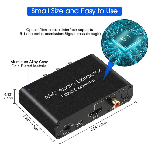Audio Converter ARC Audio Extractor -Compatible Optical 2