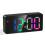 Rainbow Colored LED Digital Alarm Clock, Adjustable Volume,Black 1