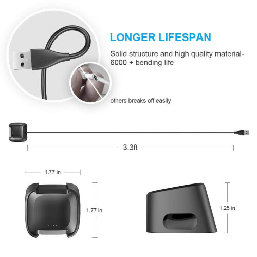 Charging Base Charger for Fitbit Versa 2 Smart Watch Charging Base 1