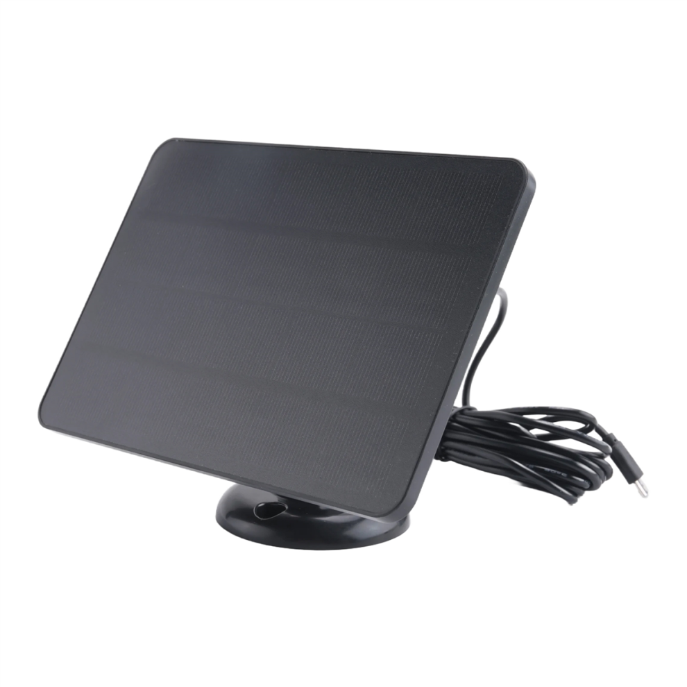 Waterproof 10W Solar Panel Charger With Charging Cable,Black 4852214076632
